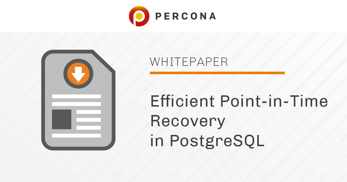 Efficient Point in Time Recovery In PostgreSQL